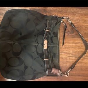 Black coach shoulder bag